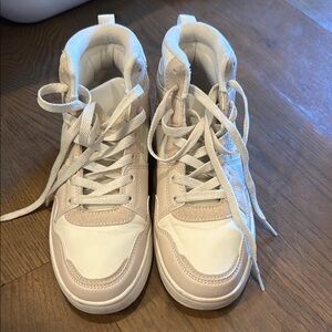 Primark Cream and White Athletic Sneakers